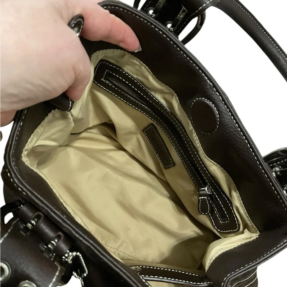 Tignanello Brown Leather Handbag